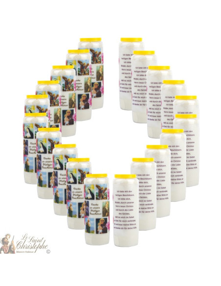 Candles Novenas of thanks to the saints – german  Prayer 