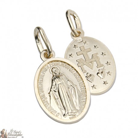 MIRACULOUS MEDAL OF THE VIRGIN GOLD PLATED - 17 MM