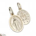 MEDALLA VIRGEN MIRACULAR CON CHAPA DE ORO - 17 MM