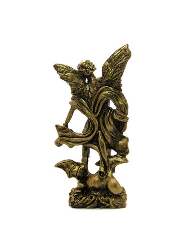 Saint Michel marbre poudre couleur Bronze  - 22 cm