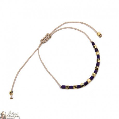 Adjustable golden bracelet