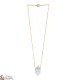 Gold plated necklace with quartz stone