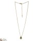 Gold plated necklace with quartz stone