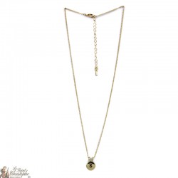 Gold plated necklace with pendant and initial