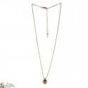 Gold plated necklace with pendant and initial