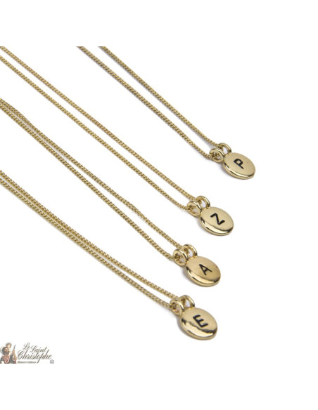 Collier en plaqué or avec pierre en quartz