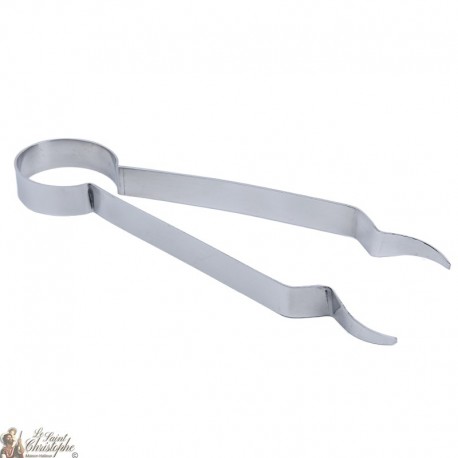 Pinza para el carbón - metal de color plateado