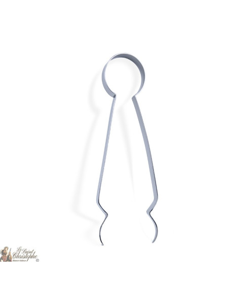 Pince pour charbon couleur métal argenté 