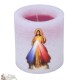 Scented and colored candles in the mass