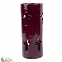 Candelabro Tealight in terracotta smaltata colorata