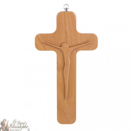 Croix bois avec le Christ