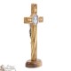 Saint Benedict cross in olive wood - 20 cm - based
