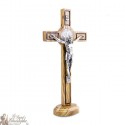St. Benedict Kreuz aus Olivenholz - 30 cm - auf der Grundlage
