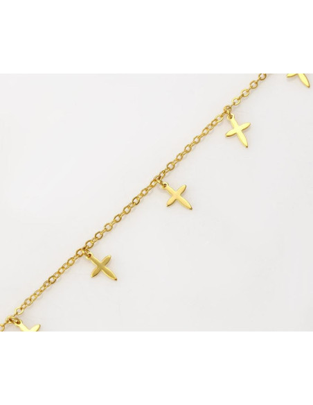Chaine pied petites croix 