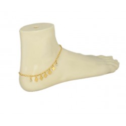 Chaine pied petites croix et zircon 