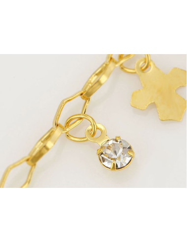 Chaine pied petites croix 