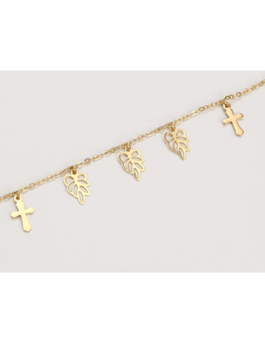 Kettenfuß kleine Kreuze und Sterne