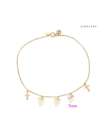 Chain foot small crosses and stars