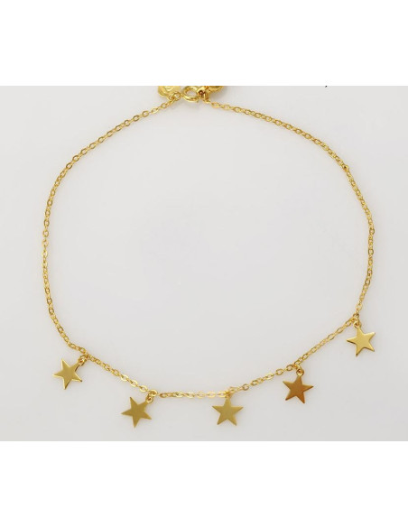 Cadena pequeña cruces y estrellas