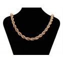 Cadena chapada en oro 18 K - 80 cm