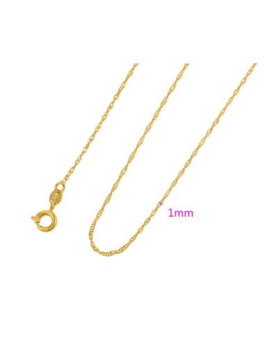 Vergoldete24 K - Kette - 45 cm