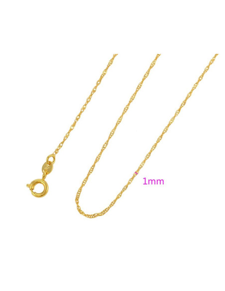 Chaine plaqué or 24 K - 45 cm 