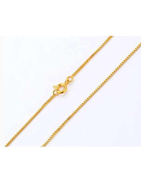 Cadena chapada en oro 24 K - 50 cm