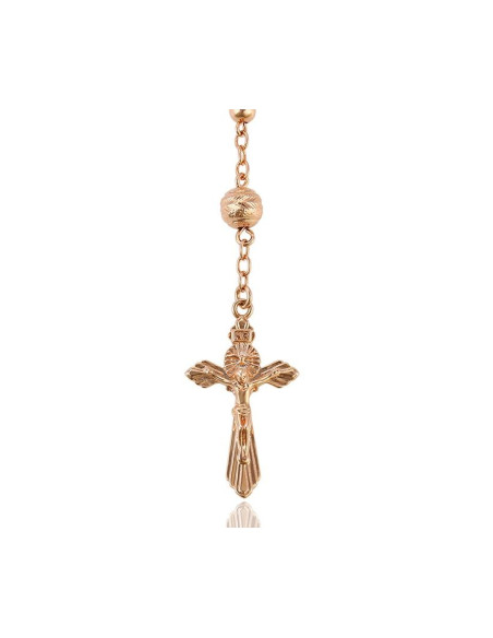 Vergoldeter Rosenkranz aus Metall 24K - 55 cm