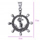 Steel Boat Anchor Wheel Pendant