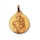 Médaille Saint Joseph plaqué or - 14 mm