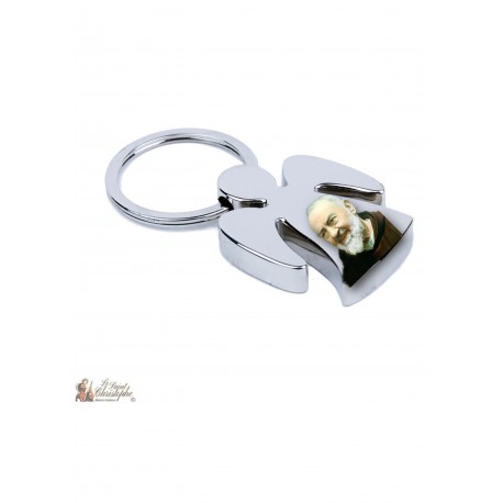 Porte-clés Ange et Padre Pio 