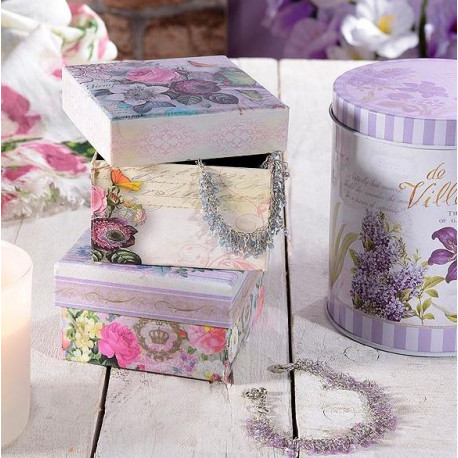 Vintage geschenkdoos - bloemen