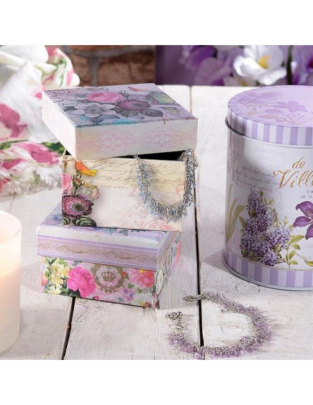 Caja de regalo vintage - flores