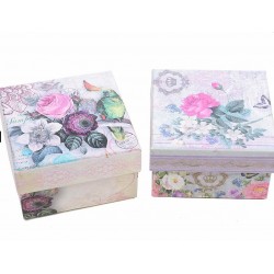 Caja de regalo vintage - flores