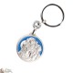 Keychains St. Christopher - Silver metal - blue