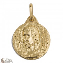 Medaglia San Giuseppe placcato in oro - 15 mm