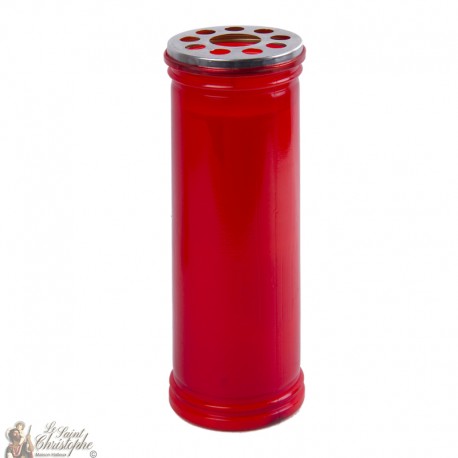 Bougie rouge votive - 21 cm
