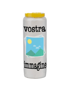 Bougie de neuvaine avec votre image et texte - personnalisable