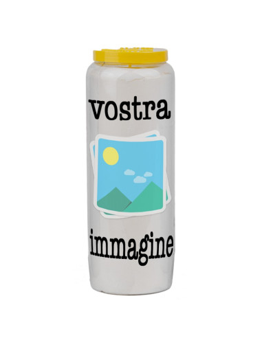 Novena candle with your image and text - customizable