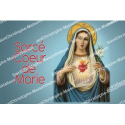 Sacred Heart of Mary Sticker - rectangular  