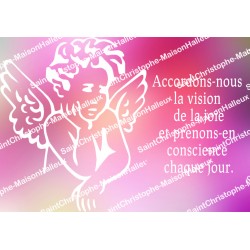 Pegatina Ángel - rectangular  