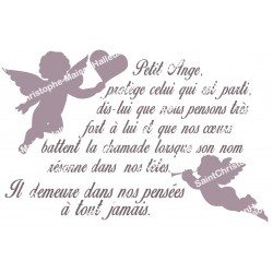 Autocollant Ange - rectangulaire  