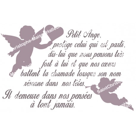 Pegatina Ángel - rectangular  