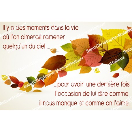 Autocollant Feuilles poème- rectangulaire  