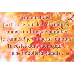 Autocollant souvenir Défunts - rectangulaire  