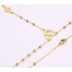 Stainless steel rosary - 24 K gold plated