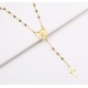 Stainless steel rosary - 24 K gold plated