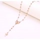 Stainless steel rosary - pink gold color