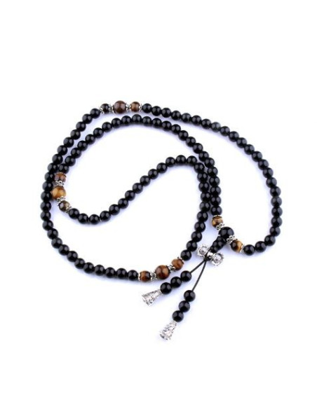Bracelet Bouddhiste en Obsidienne - Spirituel 