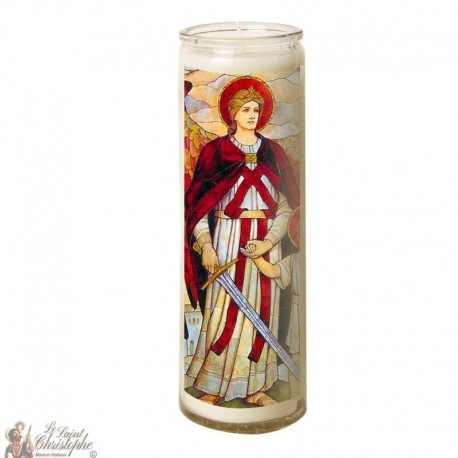 Kerze 7 Tage im Glas Heilige Raphael Erzengel